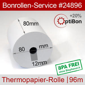 Optibon-Thermobonrollen 80 80 12 - Economy, 48g/m² - weiß, BPA-frei, außenbeschichtet