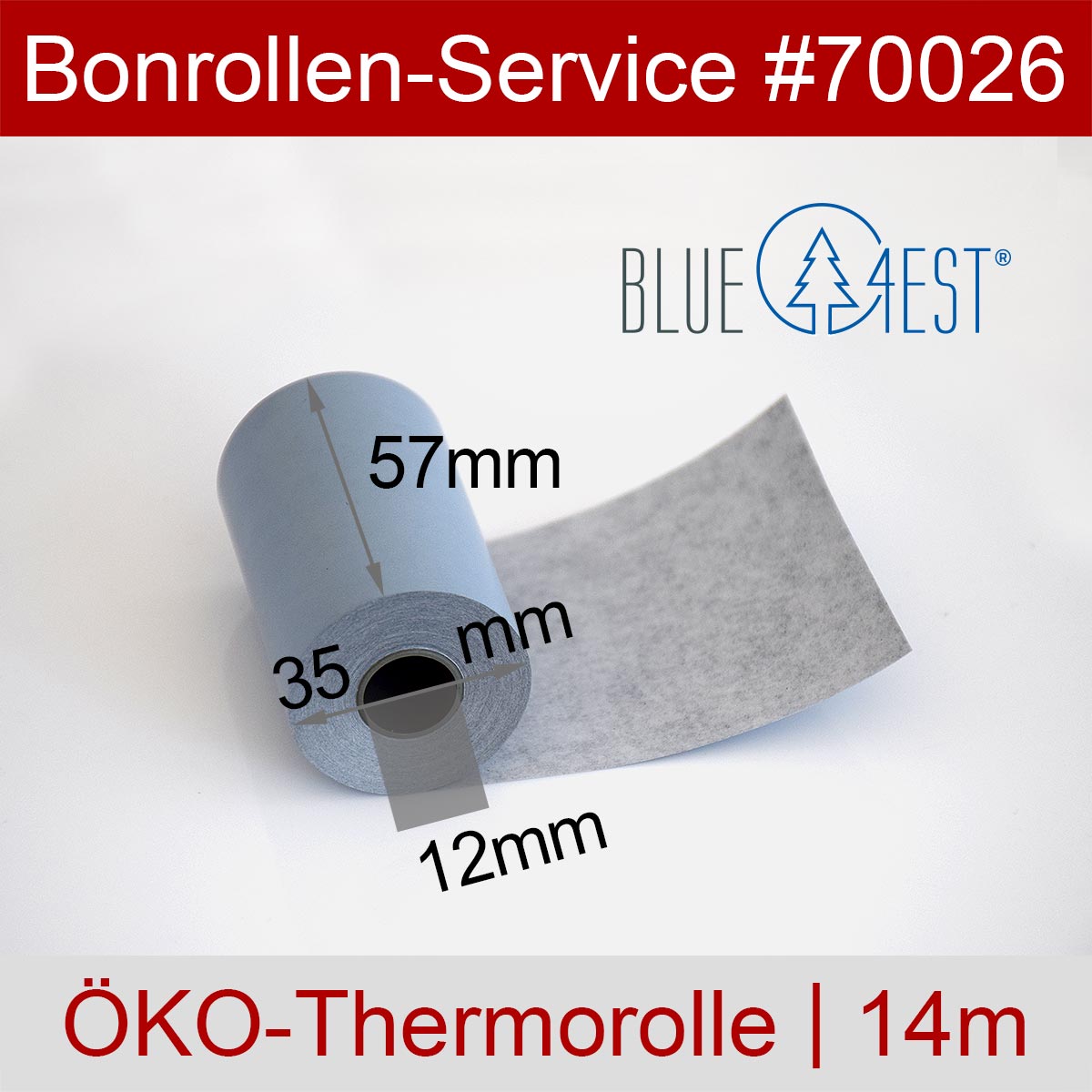 Thermorollen Blue4est 57 / 14m / 12 blau - Detailansicht