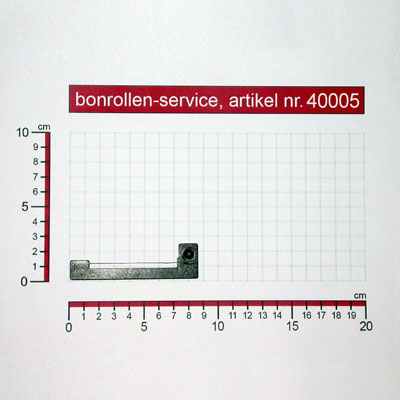 Detailansicht mit Rollenmaßen - Farbband-Kassetten ERC 18 - violett für ADS-Anker ADS 34.1220