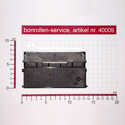 Detailansicht mit Rollenmaßen - Farbband-Kassetten ERC 21, Gruppe 652 - schwarz für Schultes HS 1008