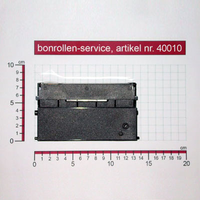 Detailansicht mit Rollenmaßen - Farbband-Kassetten ERC 21, Gruppe 652 - violett für Schultes HS 1008