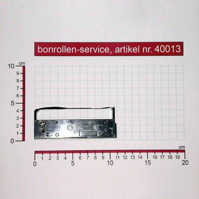 Detailansicht mit Rollenmaßen - Farbband-Kassetten ERC 27, Gruppe 653 - violett für NCR 9995-5201