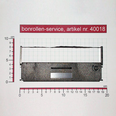 Detailansicht mit Rollenmaßen - Farbband-Kassetten ERC 31 - violett für Epson TM-U590