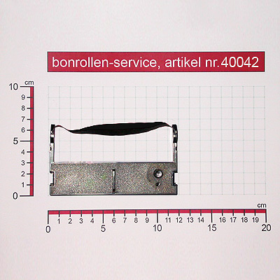 Detailansicht mit Rollenmaßen - Farbband-Kassetten ERC 39 - violett für Sigma CR 6000 A