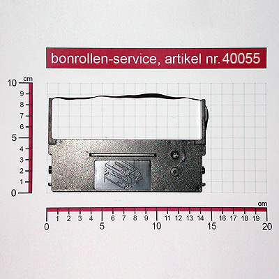 Detailansicht mit Rollenmaßen - Farbband-Kassetten Citizen DP-700 / IR-71 - violett für Sharp ER-A470