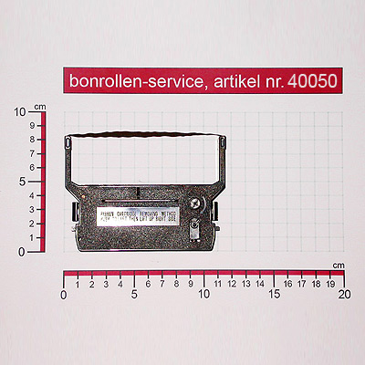 Detailansicht mit Rollenmaßen - Farbband-Kassetten ERC 03, Gruppe 637, reinigungsfest - schwarz für Sanyo ECR 710