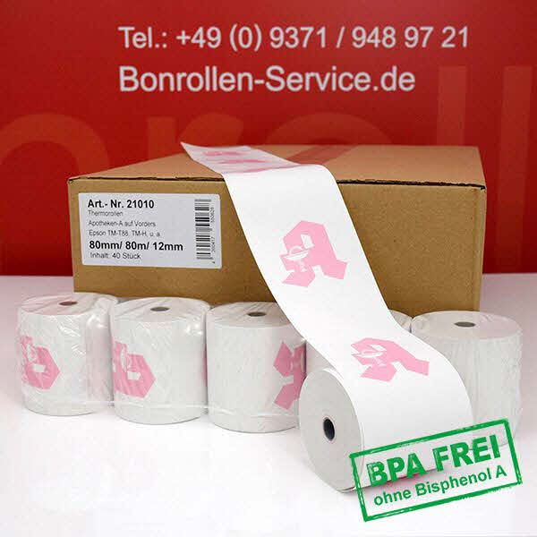 Apothekenrollen 80 / 80 / 12 - BPA-frei (21010)