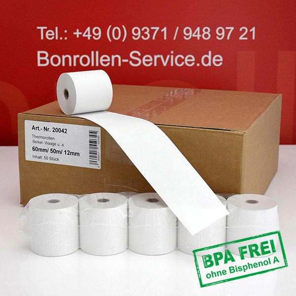 Waagenrollen ohne Bisphenol A (BPA) - Bonrollen-Service