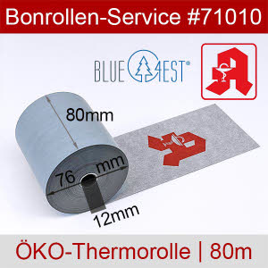 Öko-Apothekenrollen 80 80m 12 - Blue4est blau, außenbeschichtet