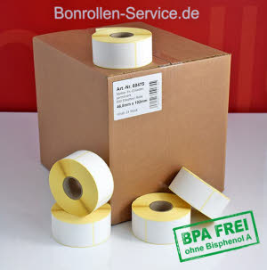 Thermo-Etikettenrollen Mettler Toledo 46,8 x 102 - BPA-frei, permanent klebend