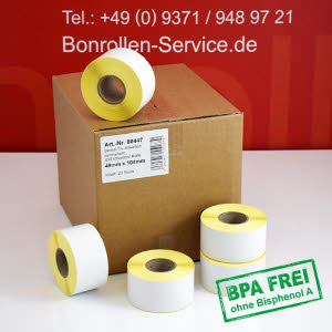 Thermo-Waagenetiketten Avery Berkel 49 x 104 - BPA-frei, permanent klebend