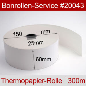 Thermobonrollen 60 150 25 - weiß, BPA-frei, außenbeschichtet