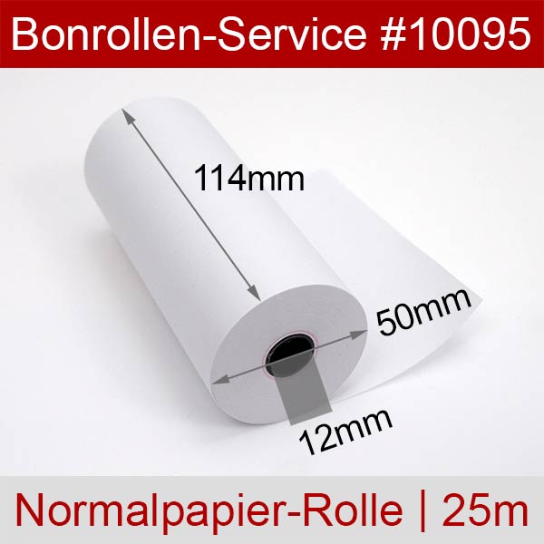 Bonrollen 114 50 12 - weiß, holzfrei