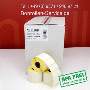 Thermoetiketten 56 x 25,4 (ablösbar) für Epson TM-L 60 u.a. - 80625